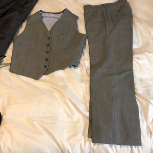 Banana republic dress pants and matching vest gray